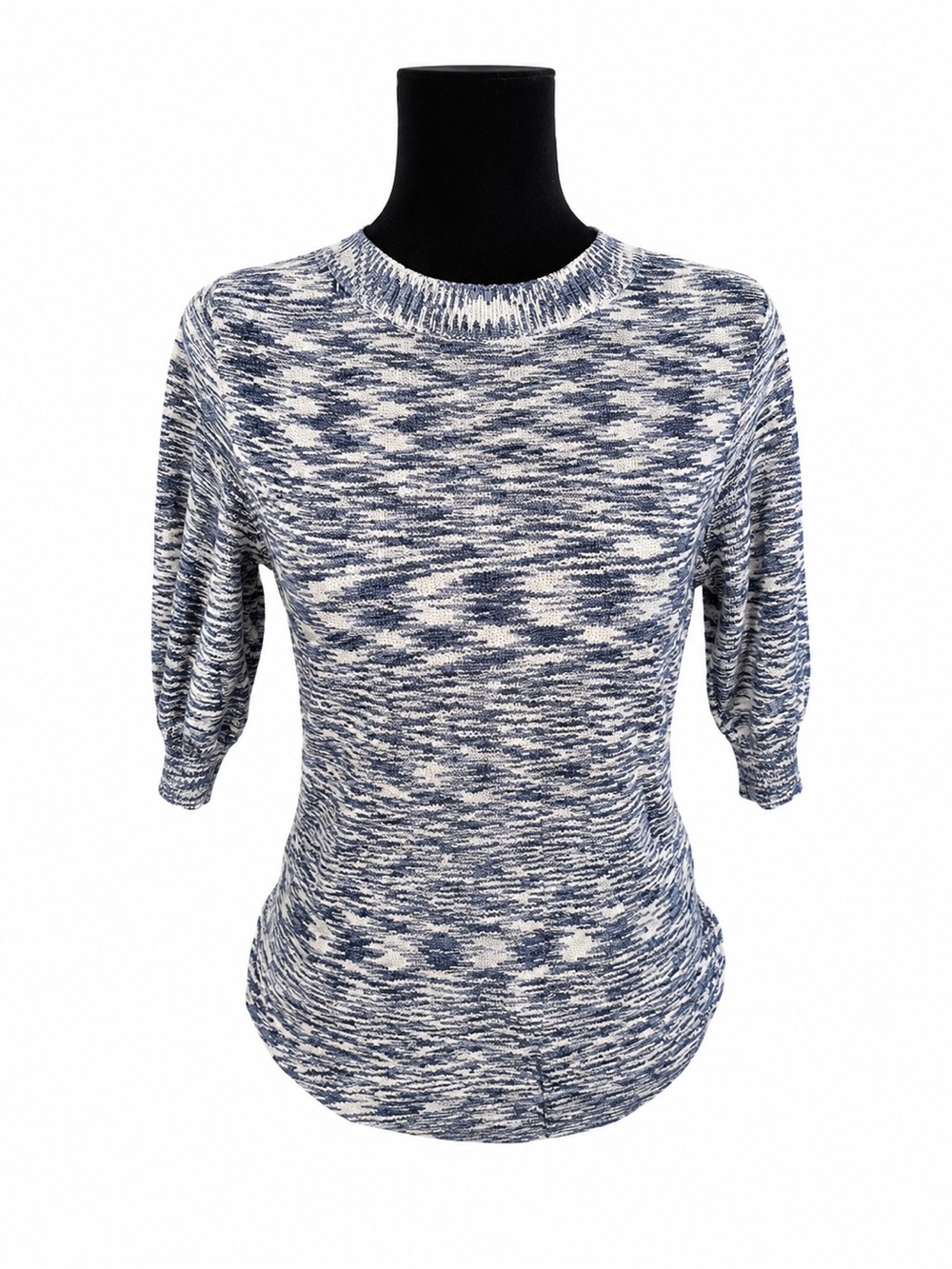 THE LIMITED BLUE GRAY AND WHITE TOP